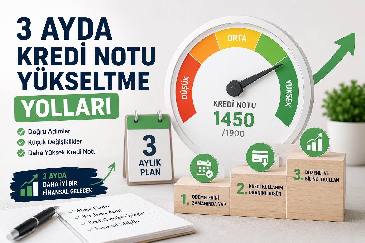 3 Ayda Kredi Notu Yükseltme Yolları