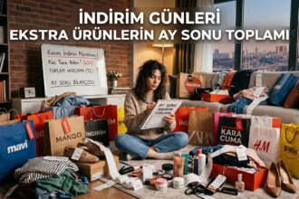 İndirim günleri için aldığım ekstra ürünlerin ay sonu toplamı makalesi için