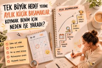 Tek büyük hedef yerine aylık küçük hedefler koymak işe yaradı