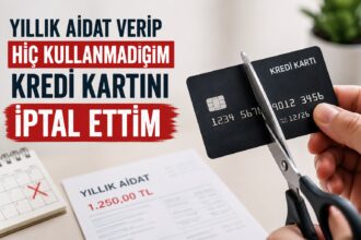 Yıllık aidat verip hiç kullanmadığım kredi kartını iptal ettim
