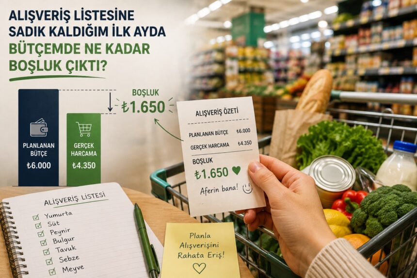 Alışveriş Listesine Sadık Kaldığım İlk Ayda Bütçemde Ne Kadar Boşluk Çıktı