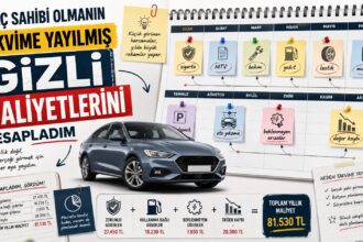 Araç Sahibi Olmanın Takvime Yayılmış Gizli Maliyetlerini Hesapladım